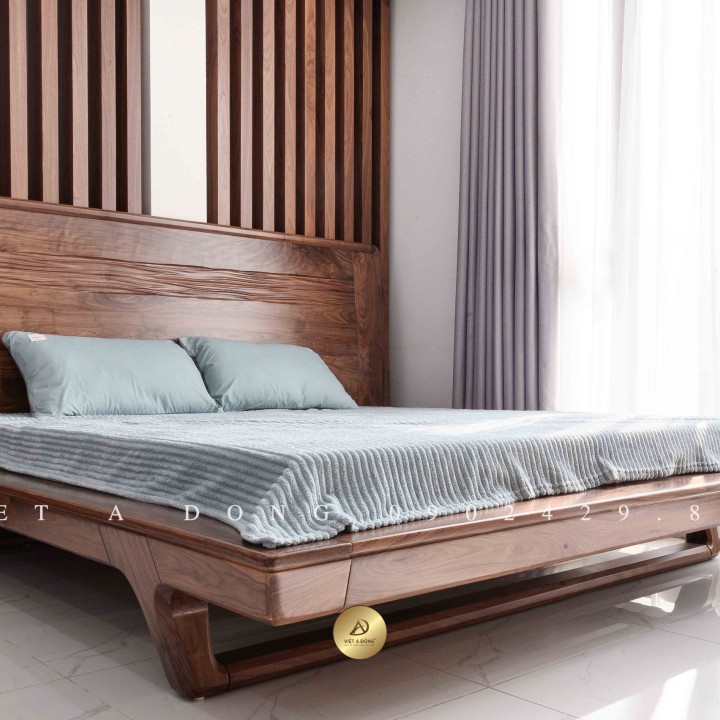 Giường ngủ gỗ óc chó VPOLITE-GN-03